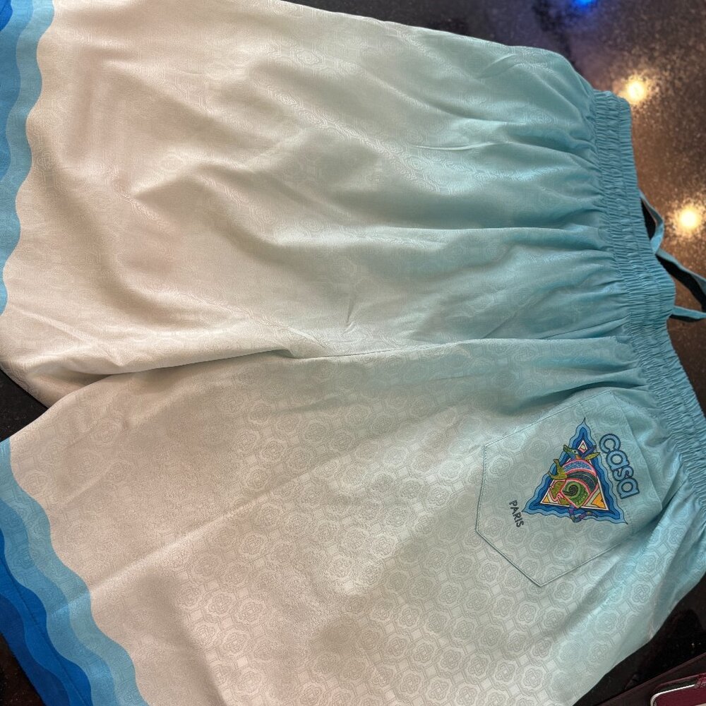 Casablanca Silk Tennis Shorts